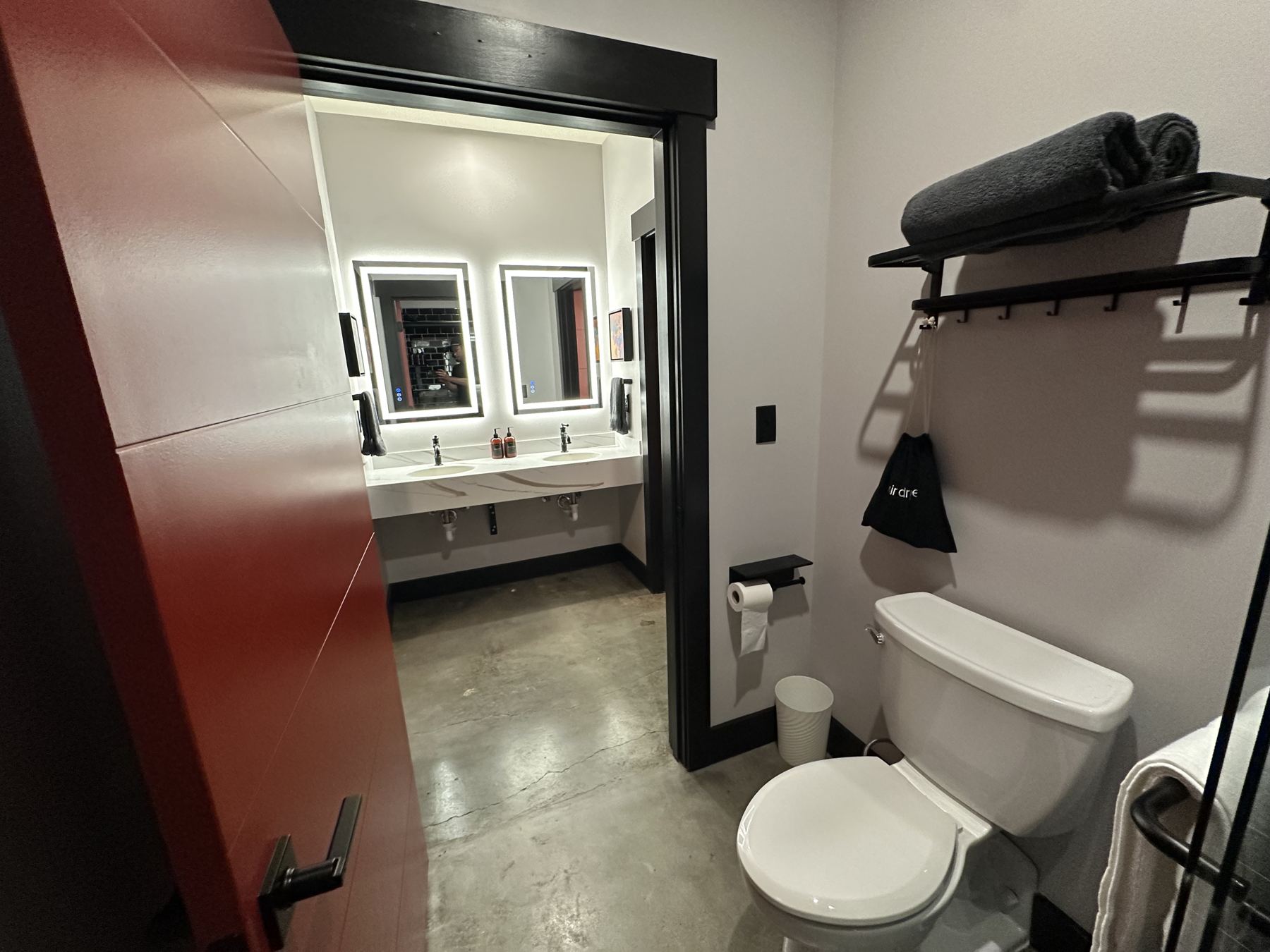 Suite bathroom with double vanity