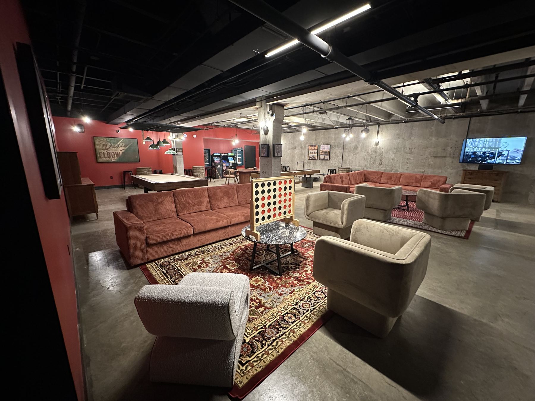 The Neighborhood House Speakeasy lounge seating